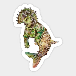 Mer-Triceratops Sticker